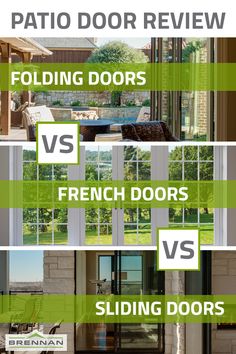 the differences between patio doors and french doors are shown in this graphic above is an image of