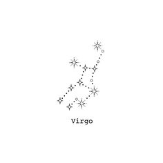 the zodiac sign virgo on a white background