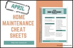 a home maintenance checklist with the words, home maintenance and free printables