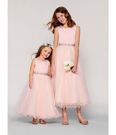 Chantilly Place Big Girls 7-12 Satin/Mesh Ball Gown | Dillard's Flower Girl Dresses Blush, Girls Outfits Kids, Girls Formal Dresses, Pink Tulle, Swim Fashion, Dillard's, Girl Dresses, Ball Dresses, Ball Gown