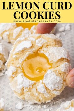 These tart and tangy lemon curd cookies explode with citrus flavor in your mouth! Packed with fresh lemon flavor and topped with creamy, homemade lemon curd, these bright and fragrant treats are a dream come true for those who love lemon! Lemon Curd Dessert, Lemon Curd Cookies, Curd Cookies, Homemade Lemon Curd, Salty Cookies, Blueberry Cookies, Lemon Curd Recipe, Lemon Muffins, Best Christmas Cookies