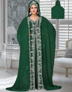 Shop the season’s best outfits only at Arabic attire!! Modern Bottle Green Georgette Dubai Kaftan With Jacket Check it out: https://bit.ly/3B8EzW2 Use Code : ARABIC21 and get 15% off on $150 + Purchase #moroccankaftan #weddingkaftan #caftans #arabicattire #caftan #kaftans Luxury Green Thobe For Wedding, Islamic Dresses, Designer Kaftan, Abaya Hijab, Modest Evening Dress, Embroidered Kurti, Moroccan Kaftan, Maxi Kaftan, Salwar Kameez Online