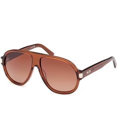 MCM Men's MW0009 59mm Aviator Sunglasses | Dillard's Brown Aviator Sunglasses With Gradient Lenses, Brown Polycarbonate Aviator Sunglasses With Gradient Lenses, Classic Aviator Sunglasses With Tinted Lenses, Dillard's, Aviator Sunglasses, Clothing Accessories, Mens Sunglasses, Sunglasses