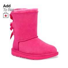 in stock Princess Slippers, Ugg Mini Bailey Bow, Ugg Mini Bailey, Mini Baileys, Cozy Boots, Ugg Mini, Bailey Bow, Closed Toe Shoes, Sheepskin Boots