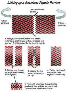 the instructions for how to make a beaded pattern