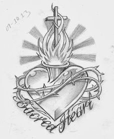 a drawing of a cross and heart with the word hope written in cursive writing