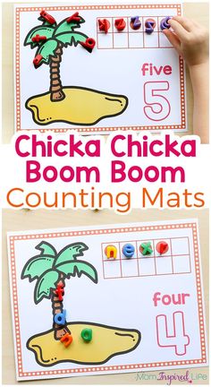 this chicka boom counting mats is perfect for preschoolers to practice counting and matching numbers