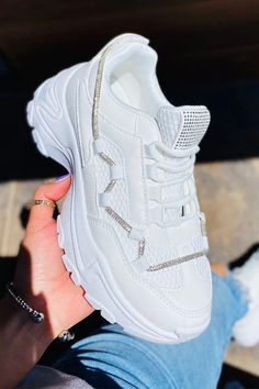 Daily Vibe Metallic Edge Chunky Lace Up Sneaker · Madison + Mallory The Drama, Women Clothing Boutique, Clothing Boutique, Sneakers White, The Edge, Boutique Clothing, Final Sale, Turning, Faux Leather