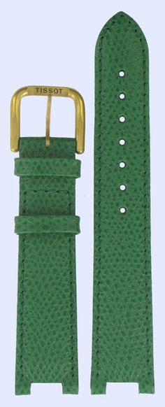 Tissot V136/236 Watch Band T600013197 Green Leather 08 mm Stylist Elabuki Green Adjustable Bracelet Strap Watch Accessories, Adjustable Green Bracelet Strap Watch Accessories, Classic Green Leather Watch Band, Watch Band Bracelet, Tissot Watches, Band Bracelet, Green Leather, Watch Strap, Watch Band