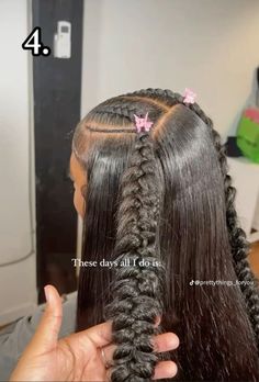 Sleek Ponytail Hairstyles, Birthday Hairstyles, Catty Noir, Quick Natural Hair Styles, Cute Braided Hairstyles, Quick Weave Hairstyles, Quick Braided Hairstyles, Braided Hairstyles For Teens, Two Braids