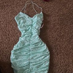 New Never Worn Prom Outfits, Dresses Women, Aesthetic Outfits, Papaya, Dream Wardrobe, Homecoming Dresses, Homecoming, Colorful Dresses, Blue Green