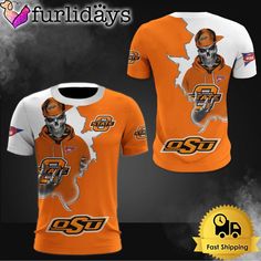 NCAA Oklahoma State Cowboys Halloween Skeleton All Over Print T Shirt Elevate your style with our All-Over Print Shirts! Made from high-quality polyester, these shirts offer vibrant, long-lasting colors and a comfortable fit. Perfect for expressing your unique personality, they’re ideal for casual wear, parties, and special occasions. Stand out and make a statement with our custom all over print Shirts today Tailored for the trendsetting individual inspired by: Photos Of NCAA Oklahoma State Cowb Casual Halloween Sublimation Crew Neck, Puppy Sitting, Oklahoma State Cowboys, Oklahoma State, St Patrick Day Shirts, Halloween Skeleton, Halloween Skeletons, Embroidered Sweatshirts, Ugly Sweater