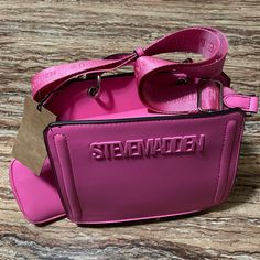 Brand: Steve Madden Color: Pink Size: 9” X 7.25” X 4.75” Approx Condition: Brand New With Original Tags Same Day Shipping Via Usps Steve Madden Bag Pink Viral Steve Madden Handbag Crossbody Designer Pink Box Bag With Large Capacity, Designer Large Capacity Clutch Box Bag, Rectangular Belt Bag For Shopping, Rectangular Leather Belt Bag For Shopping, Designer Pink Box Bag, Designer Pink Box Bag With Adjustable Strap, Rectangular Pink Belt Bag, Steve Madden Wallet, Roy Black