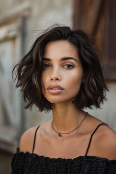 Short wavy bob haircuts define chic with their playful and sophisticated style, making them a timeless and versatile choice. Click to see more. Short Bob Hairstyles Wavy, Short Hair Cuts For Women Thick Wavy, Short Wavy Layered Bob, Thick Wavy Short Haircuts, Short Wavy Bobs, Bobs For Wavy Hair, Slightly Wavy Short Hair, Dark Wavy Bob, Wavy Bob Side Part