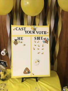 What It Bee Gender Reveal, What Will I Bee Gender Reveal, Bee Hive Gender Reveal Ideas, What'll It Bee Gender Reveal, Gender Theme Ideas, Gender Reveal Party Theme Ideas Honey Bees, Gender Reveal Bee Ideas, Bees Gender Reveal Ideas