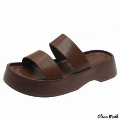 Olivia Mark - Casual Platform Sandals for Elevated Comfort and Style Shoe Sole, Coffee Color, Casual Flat Shoes, Coffee Colour, Casual Flats, Brown Sandals, Olivia Mark, Dance Wear, Platform Sandals