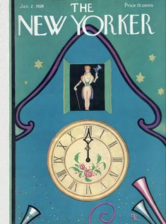 an advertisement for the new yorker clock