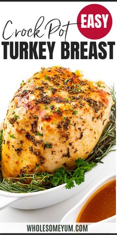 Crock Pot Turkey Breast Frozen Turkey Breast, Crock Pot Turkey Breast, Turkey Breast Crockpot, Dressing Recipes Thanksgiving, Cook A Turkey, Cooking Turkey Breast, Slow Cooker Turkey Breast, Low Carb Crock Pot Recipes