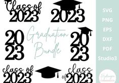 graduation svg cut files for silhouettes and cricut designs, including the class of