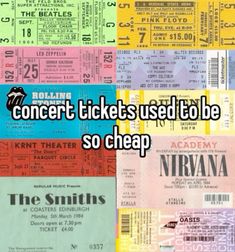 concert tickets used to be so cheap