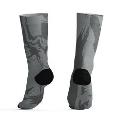 PRODUCT DESCRIPTION:  - Made to match ' AJ 4 Pari '  - Step up your comfort game with our premium socks, crafted from a blend of 73% polyester, 18% nylon, 3% cotton, and 6% spandex.  - Designed to fit women's sizes 5 US to men's sizes 12 US, these 200 needle knit socks offer a snug, comfortable feel.  - Featuring cushioned bottoms for extra support, they're perfect for all-day wear. Knit Socks, Knitting Needles, Knitting Socks, Step Up, Cement, Product Description, Socks, Womens Sizes, Spandex