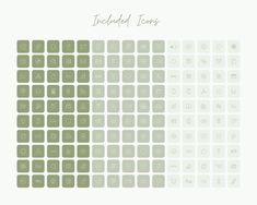 an image of a set of icons in green and gray colors on a white background