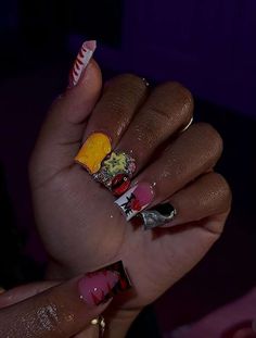 Nails Inspired, Exotic Nails, Short Acrylic, Acrylic Nails Coffin Pink, Long Acrylic, Unique Acrylic Nails