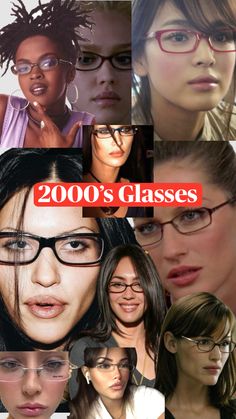 2000s Glasses, Glasses Inspiration, 00s Style, Glasses Makeup, Fashion Future, Corporate Outfits, Dark Feminine Aesthetic, Stylish Glasses, Jewelry Accessories Ideas