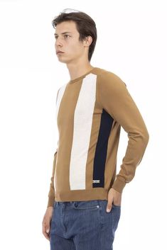 Experience the epitome of Italian craftsmanship with the Baldinini Trend Long Sleeve Sweater, a testament to sartorial elegance. The classic ribbed crew neck design is elevated by the discreet but unmistakable logo insert, marking it as a sophisticated choice for the fashion-forward individual. Perfectly tailored for those who appreciate the finer things, this sweater will infuse your ensemble with a touch of Brown-toned luxury, all while enveloping you in the premium comfort of 100% Cotton. Mat Sweater Trends, Sweater Sleeves, Cotton Sweater, Sleeve Sweater, Neck Designs, Colorful Sweaters, Cross Body Handbags, Crew Neck Sweater, Fashion Item