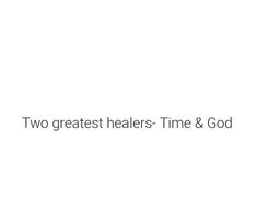 two greatest healers - time & god logo on a white background with the words, two greatest healers - time and god