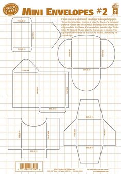 an envelope pattern with the instructions to make it and how to cut it out from paper