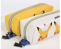 Size approx : W 8" x H 3" x D 2.5" Nintendo Pokemon Rectangle Pencil Case Multi-Purpose Pouch Portable White Pencil Case Pouch, Yellow Rectangular Pencil Case With Pen Holders, Trendy White Pencil Case With Pen Holders, Rectangular White Bag With Pen Slots, Kawaii White Rectangular Pouch, White Pouch Stationery For School, School Stationery Pouch In White, White Rectangular Pencil Case With Zipper, White Rectangular Zipper Pouch Stationery