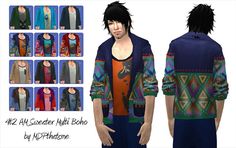 an image of a male character with different hair styles and clothes for the game avatar