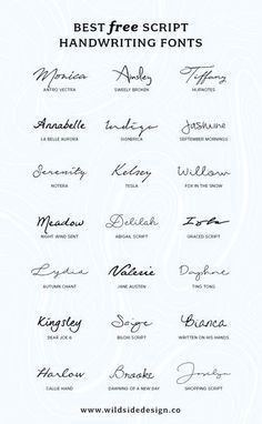 the best free script handwritten fonts for your website or printable design project