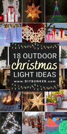 outdoor christmas light ideas with text overlay