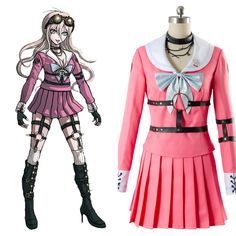 Danganronpa V3: Killing Harmony-Iruma miu Dress Cosplay Costume #danganronpa #danganronpav3 #lrumamiu #costume #cosplay Halloween Women Costumes, Miu Cosplay, Hockey Outfits, Halloween Princess, Cape Costume, Women Costumes, Anime Cosplay Costumes, Danganronpa V3, Costumes For Sale