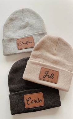 Get this perfect gift for your kids. Toddler/Youth/Adult Slouchy Winter Hat This is the perfect slouchy winter hat for everyone! ONE SIZE FITS ALL so please consider that this will be oversized/slouchy on most kids and more fitted on adults. - extra soft fabric - high quality - super stretchy Personalized with a faux leather patch laser engraved with their name. Our warm winter beanie hat is made of high-quality materials for a soft and cozy fit. Great for everyday wear and stretchy to grow with Slouchy Winter Hat, Winter Beanie Hat, Hat Custom, Winter Hats Beanie, Winter Beanie, Cozy Fits, Winter Hat, Skull Cap, Leather Patches