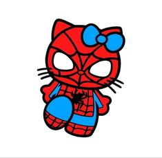 an image of a cartoon cat with spiderman costume