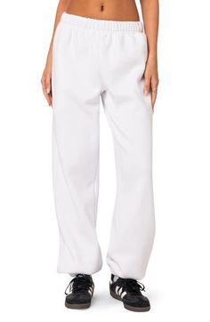 A cozy cotton blend keeps you feeling your best no matter what the day brings when you choose these oversized sweatpants. Elastic waist Side-seam pockets Elastic cuffs 50% cotton, 50% polyester Machine wash, dry flat Imported Oversized Sweatpants, Bottoms Pants, Womens Bottoms, Elastic Waist, Sweatpants, How Are You Feeling, Matter, Cotton Blend, Nordstrom