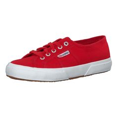 PRICES MAY VARY. The Superga 2750 COTU Classic Sneaker is the casual shoe of your dreams. Lace-up sneaker boasts a sturdy unlined cotton canvas upper. Cushioned footbed provides sustained comfort for all-day wear. Natural rubber outsole offers traction and durability. Machine wash, air dry. Red Sneakers With Vulcanized Sole For Spring, Cotton Canvas Shoes With Cushioned Footbed And Round Toe, Cushioned Cotton Canvas Shoes With Round Toe, Comfortable Cotton Canvas Shoes With Rubber Sole, Cotton Canvas Shoes With Cushioned Footbed, Spring Cotton Sneakers For Streetwear, Comfortable Cotton Canvas Sports Shoes, Comfortable Cotton Canvas Shoes For Sports, Red Textile Sneakers With Cushioned Footbed