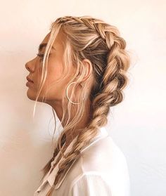 30 Best Braided Hairstyles for Women - The Trend Spotter Blonde Hair, Braided Hairstyles, A Woman, Braids, Blonde, Hairstyles, Hair, White, Plaits