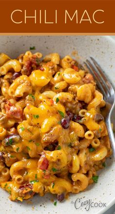 chili mac with beans, ground beef, and macaroni. Party Snack, Pasta Dinners, Ground Beef Recipes Easy, Mexican Food Recipes Easy