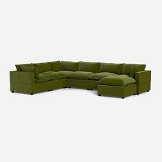 Albany Park, Kova Modern Modular Sectional Sofa - Cloud-Soft Comfort | Albany Park Corner Ottoman, Sofa Cloud, Most Comfortable Sofa, Olive Velvet, Albany Park, Beach House Kitchens, College Room, Modern Couch, Modern Victorian