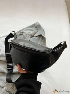 BirdinBag - Effortless Waist Bag: Streamlined and Stylish Black Hobo Bag With Pockets For Errands, Casual Satchel Belt Bag With Removable Pouch, Large Capacity Black Casual Pouch, Black Softback Bags With Pockets, Casual Large Capacity Black Pouch, Casual Black Large Capacity Pouch, Black Crossbody Casual Pouch, Casual Black Crossbody Pouch, Casual Black Satchel Belt Bag