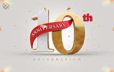 the 10th anniversary celebration logo is shown