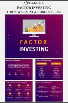 the factoror investing guide for powerpoint and google slides is shown in this image