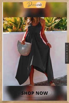 Bright Pure Color Irregular Backless Dress Pure Color, Backless Dress, Shop Now, Pure Products, Color