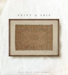 the front cover of print and ship magazine, featuring an image of a square rug