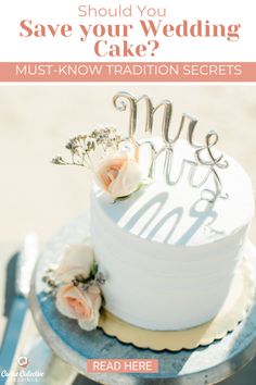 a wedding cake with the words should you save your wedding cake?