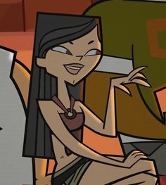 Total Drama Island Pfp Heather, Total Drama Screencaps, Heather Tdi, Heather Total Drama, Total Drama Aesthetic, Total Drama Characters, Drama Aesthetic, Muppet Babies